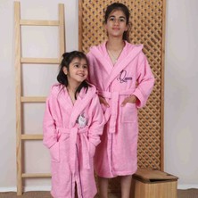 Lavin %100 Pamuklu Kapüşonlu Gençve Çocuk Bornozu