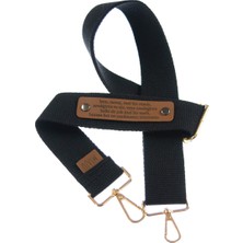 Miaju Siyah Renk, Kendi Adınıza Tasarlanmış Çanta Omuz Askısı, 220 Cm Çanta Kayışı, Sevdiklerinize Hediye