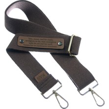 Miaju Koyu Kahve Renk, Seyahat Tutkunlarına Özel, Kişiye Özel Pamuklu Ve Ayarlanabilir 140 Cm Omuz Askısı