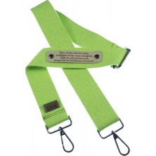 Neon Yeşil Renk, Seyahat Tutkunları İçin Kişiye Özel Omuz Askısı, 140 Cm, Pamuklu Çanta Omuz Askısı,