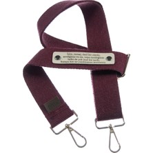 Miaju Bordo Renk, Kişisel Stil Şık Ve Fonksiyonel Çanta Omuz Askısı, 220 Cm İsme Özel Hediye Omuz Askısı