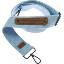 Miaju Açık Mavi Renk, İsminize Özel Laptop Çanta Askısı, 220 Cm Modern Ve Şık, Adınıza Özel Omuz Askısı