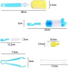 7 Parça Biberon Uzun Kavanoz Termos Suluk Sürahi Yağ Şişe Içi Temizleme Fırçası Aparatı Seti