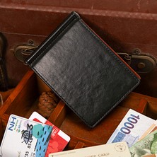 Tadibabas Vintage Erkek Cüzdan Pu Deri Basit Düşük Anahtarlı Bifold Cüzdan (Yurt Dışından)