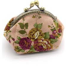Tadibabas Cüzdan, Bayan Vintage Çiçek Mini Bozuk Para Cüzdanı Clutch Çanta (Pembe) (Yurt Dışından)