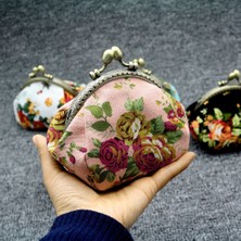 Tadibabas Cüzdan, Bayan Vintage Çiçek Mini Bozuk Para Cüzdanı Clutch Çanta (Pembe) (Yurt Dışından)