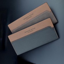 Tadibabas Erkek Cüzdan Uzun Iş Tarzı Moda Dikiş Kontrast Renk Gençlik Yumuşak Deri Cüzdan Çoklu Kart Yuvası Çanta Yeni Trend Cüzdan (Yurt Dışından)