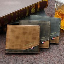 Teenspirite Erkek Cüzdan Deri Iş Katlanabilir Cüzdan Lüks Fatura Katlama Ince Hipster Kredi Kartı Sahipleri Ekler Bozuk Para Çantaları Vintage Walltes (Yurt Dışından)