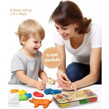 Do Toys Go Dough Doğal Oyun Hamuru 420GRAM (12ADET x 35GR) 6 Renk Uzun Ömürlü Saklama Kaplı - Kopya