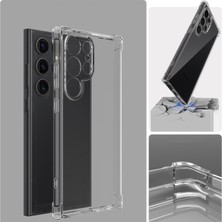 Case World Samsung Galaxy S24 Ultra Kapak Kamera Korumalı Airbag Antishock Köşe Korumalı Şeffaf Silikon Kılıf