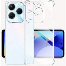 Case World Infinix Hot 40 Pro Kapak Kamera Korumalı Airbag Antishock Köşe Korumalı Şeffaf Silikon Kılıf