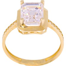 Cigold Taşlı Yüzük Baget 14 Ayar Altın 2,75 gr OA-K21501028807