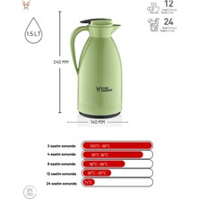 Star Termos Morepse Serisi Cam Termos 1.5 Litre Yeşil STM-6165