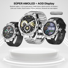 Ayers Watch 4 Rw 56 Curved Amoled Ekran 3 Kordon Akıllı Saat Akıllı Saat Ios ve Android Uyumlu