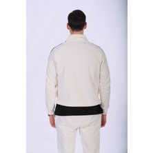 Regular Fit Hakim Yaka Şerit Detaylı Sweatshirt