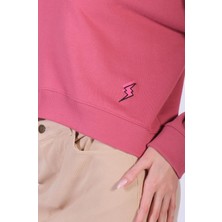 Eğlenceli Baskı Detaylı Oversize Kapüşonlu Sweatshirt