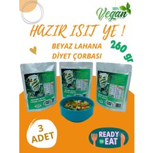 Organik Beyaz Lahana Glutensiz Detoks Diyet Çorbası – 3 Adet ( 780 Gr)