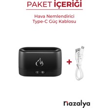 Nazalya Ultrasonik Hava Nemlendirici Simülasyon 3D Alev Işığı Nemlendirici - Buhar Makinesi 230ml.