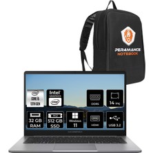 Asus Expertbook P1 Intel Core I5 13420H 32GB 512GB SSD 14" Fhd Windows 11 Home Taşınabilir Bilgisayar & Per4 Çanta P1403I58512G0DP357