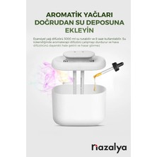 Nazalya 3300 ml Ulrasonik Hava Nemlendirici Buhar Makinesi ve Aroma Difüzörü