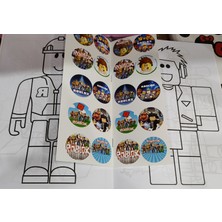 4 Adet Stickerli Boyama Kitabı Kuromi,roblox,hello Kitty,brawl Stars Figürlü