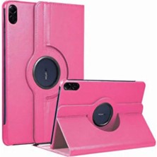 Nettech Honor Pad 8 Uyumlu 3 Kameralı Döner Standlı Kapaklı Kılıf (Pembe) NT-105039