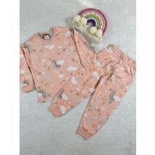 Miny Kids Bulut Desen Somon Kız Çocuk Pijama Takım