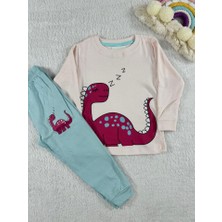 Miny Kids Dinozor Desen Kız Çocuk Pijama Takım