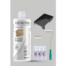 Aquacool Trend Su Bazlı Akrilik Hobi Boya 500 ml Rulo Katalizör Boyacı Tavası Hibrit Dönüşüm Boyası Seti Ral 7047