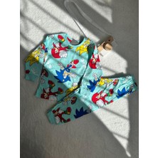 Miny Kids Sonic Desen Turkuaz Erkek Çocuk Pijama Takım