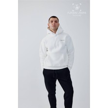 Logo Detaylı Içi Polarlı Kapüşonlu Unisex Sweatshirt