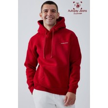 Logo Detaylı Içi Polarlı Kapüşonlu Unisex Sweatshirt