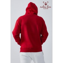 Logo Detaylı Içi Polarlı Kapüşonlu Unisex Sweatshirt