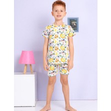 Miny Kids Hayvan Desenli Renkli Şort Pijama Takımı