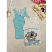 Miny Kids Ayıcık Desenli 2li Atlet Set