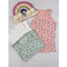 Miny Kids Sevimli Kedicik Desenli 3lü Çocuk Atlet Set