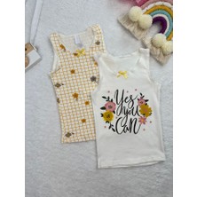 Miny Kids Çiçek Desenli 2li Atlet Set