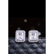 Dikdörtgen Çelik Baget Küpe