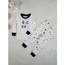 Miny Kids Orj. Pbk Yıldız Desen Beyaz Erkek Çocuk Pijama Takım