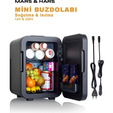 10 Lt. Mini Buzdolabı Soğutma ve Isıtma Özellikli 12V ve 220V (Kahve Mak.için Süt Hortum Girişli)