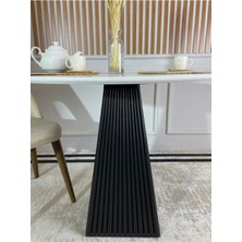 Mirrorland Home Design 90  cm  Siyah Fitilli Yuvarlak Ahşap Yemek Masası - Fungi Mantar Masa - Balkon Kafe Masası