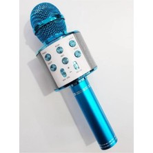 Bluetooth Karaoke Mikrofon Mavi