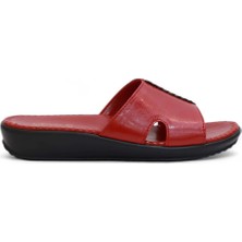 2107-9200-3 Tam Anatomik Tabanlı Kadın Terlik - NKT02107-KIRMIZI-39