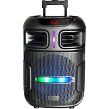 Zore GD-1503 Dijital LED Göstergeli Fm Radyolu Mikrofonlu Rgb Tws 15 Inç Stereo Bass Kablosuz Karaok