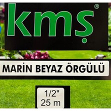 Givy Kmş Marin Beyaz Örgülü Kaliteli Bahçe Hortumu 1/2 25 mt