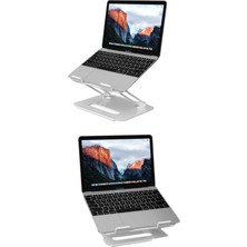 Mufamet Basic 2 Tüm Modellerle Uyumlu Çelik Sınırsız Açıda Kolay Ayarlanır Laptop Standı Yükseltici