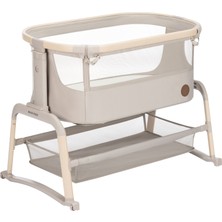 Maxi-Cosi Iora Air Sallanabilen Ahşap Görünümlü Anne Yanı Beşik Beige Eco