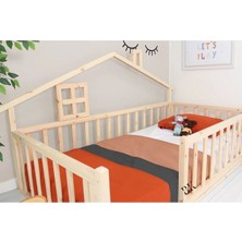Baby Kinder Doğal Ahşap Montessori Bebek ve Çocuk Karyolası