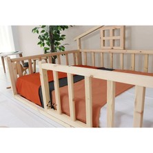 Baby Kinder Doğal Ahşap Montessori Bebek ve Çocuk Karyolası