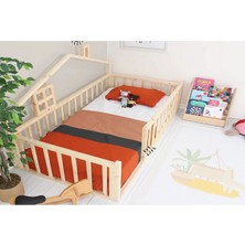 Baby Kinder Doğal Ahşap Montessori Bebek ve Çocuk Karyolası